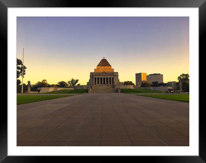 Shrine of Remembrance Framed Mounted Print by Nathalie Naylor