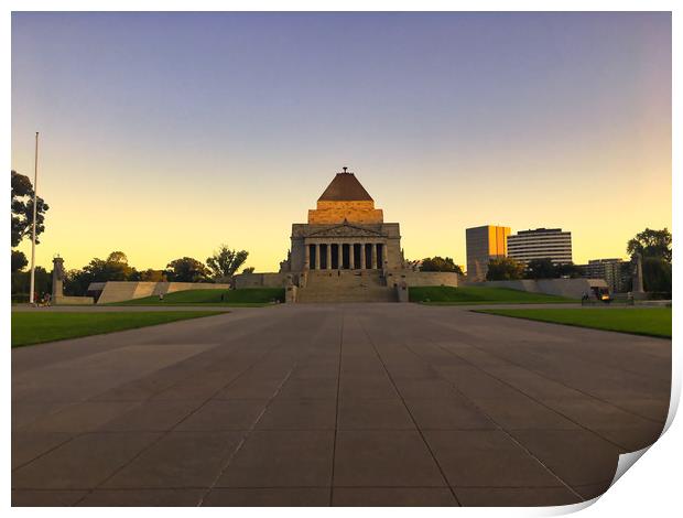 Shrine of Remembrance Print by Nathalie Naylor