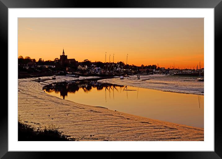 Maldon Skyline October evening Framed Mounted Print by Diana Mower