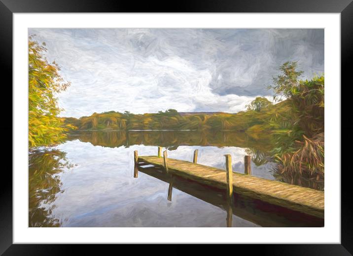 Jetty on Wyresdale Lake Framed Mounted Print by Jason Wells