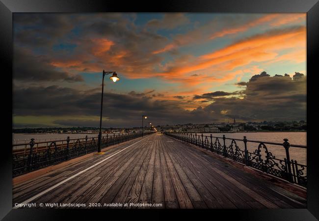 Ryde Pier Sunset Framed Print by Wight Landscapes