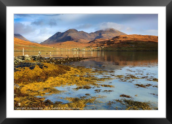 Across Loch Bun Anhainn Eadarra Framed Mounted Print by Andrew Ray