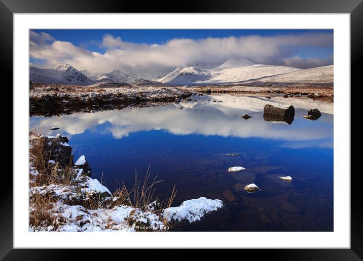Black Mount Reflected in the River Ba Framed Mounted Print by Andrew Ray