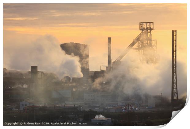Evening at Port Talbot Print by Andrew Ray