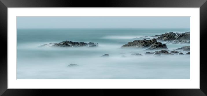 Rocks and Mist, Towan Head, Newquay Framed Mounted Print by Mick Blakey