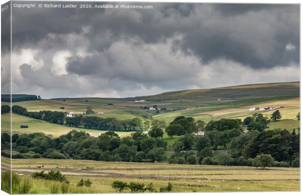 Across to Ettersgill from Holwick, Upper Teesdale Canvas Print by Richard Laidler