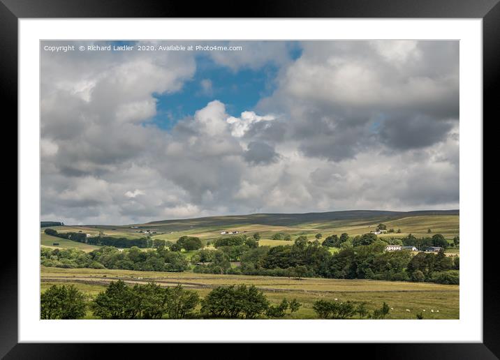 Over to Ettersgill from Holwick, Upper Teesdale Framed Mounted Print by Richard Laidler