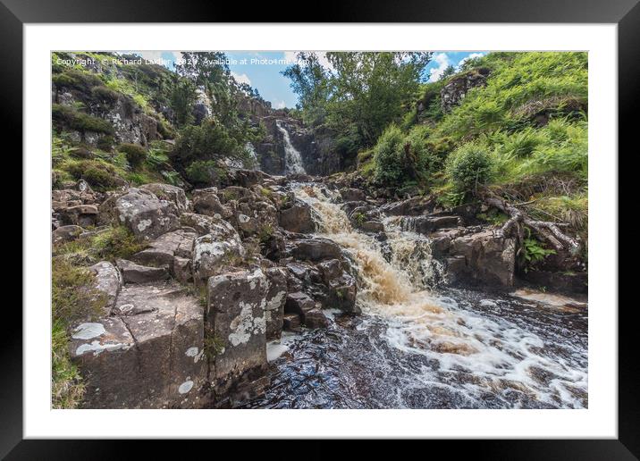 Blea Beck Force Waterfall, Upper Teesdale (1) Framed Mounted Print by Richard Laidler