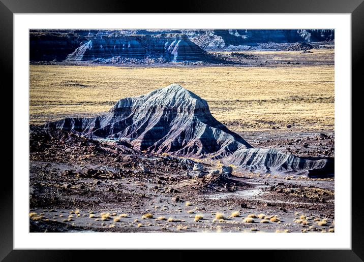 Painted Desert, Arizona. Framed Mounted Print by David Hare
