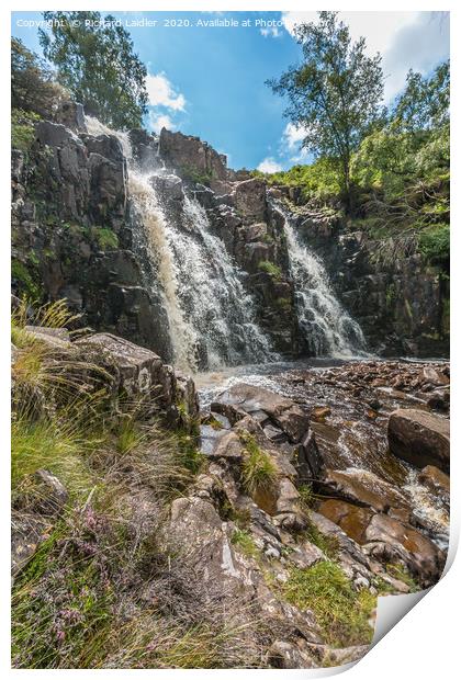 Blea Beck Force Waterfall, Upper Teesdale (2) Print by Richard Laidler