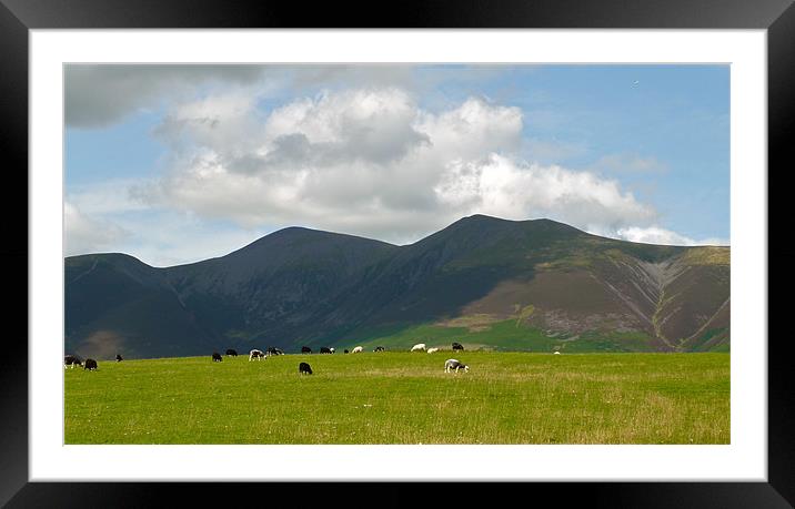 Mountains at Derwent Water Framed Mounted Print by Sian Davies
