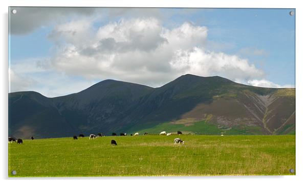 Mountains at Derwent Water Acrylic by Sian Davies