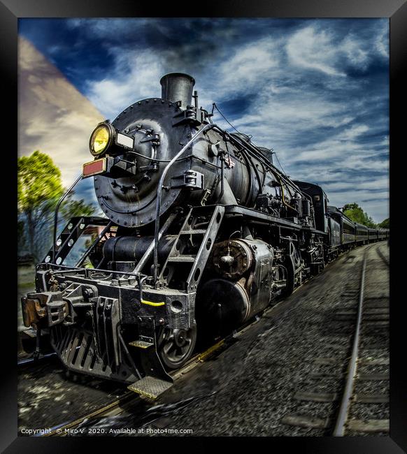 Connecticut Valley Railroad Steam Train Locomotive Framed Print by Miro V