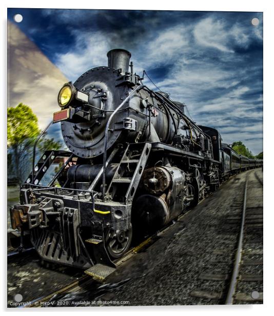 Connecticut Valley Railroad Steam Train Locomotive Acrylic by Miro V