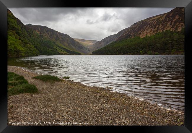 Glendalough the valley of the two lakes Framed Print by Jordi Carrio