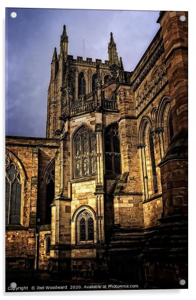 Hereford Cathedral Acrylic by Joel Woodward