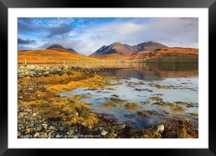 Towards North Harris Framed Mounted Print by Andrew Ray