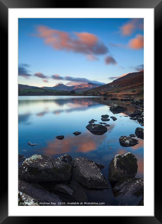 Towards Snowdon (Llyn Mymbyr) Framed Mounted Print by Andrew Ray