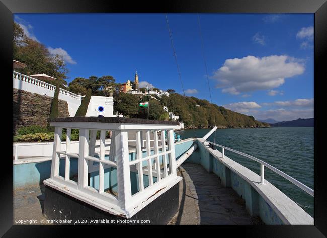 View from the boat. Framed Print by mark baker