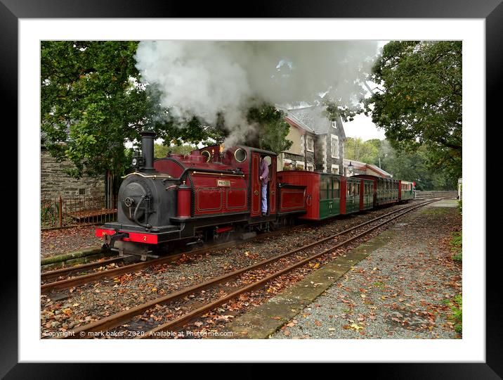 Prince with vintage train. Framed Mounted Print by mark baker
