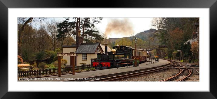 Lyd at Tan y Bwlch. Framed Mounted Print by mark baker
