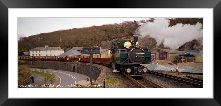 The Earl passing Boston Lodge. Framed Mounted Print by mark baker