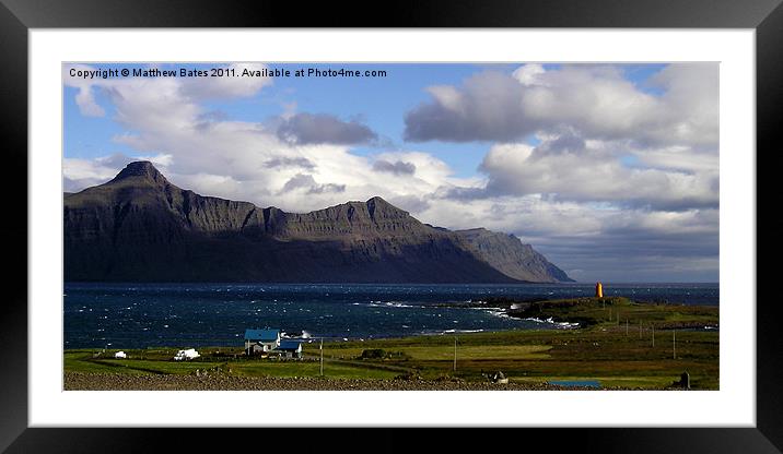 Icelandic Coastline Framed Mounted Print by Matthew Bates