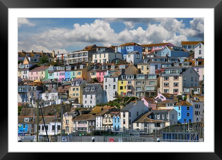 A Seaside Rainbow Haven Framed Mounted Print by Simon Marlow