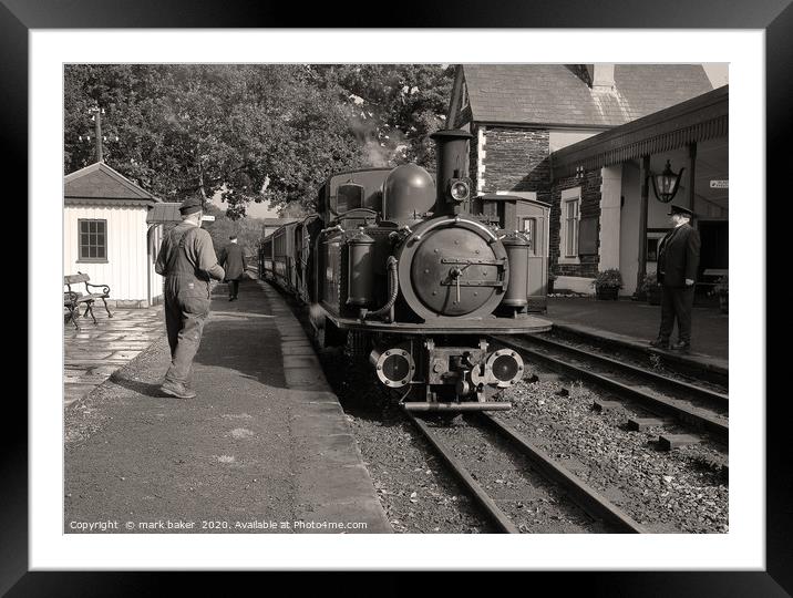 Busy scene at Minffordd. Framed Mounted Print by mark baker