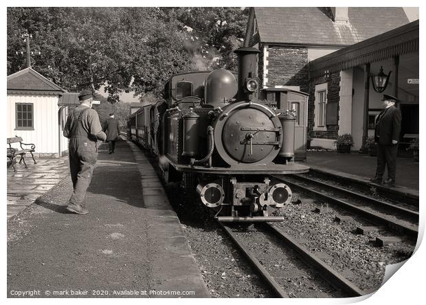 Busy scene at Minffordd. Print by mark baker