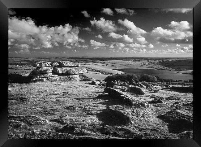 Tregarrick Tor looking towards Siblyback Reservoir Framed Print by Darren Galpin
