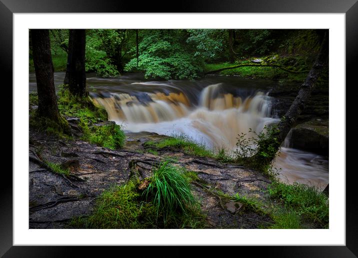 The river Neath, near Pontneddfechan Framed Mounted Print by Leighton Collins
