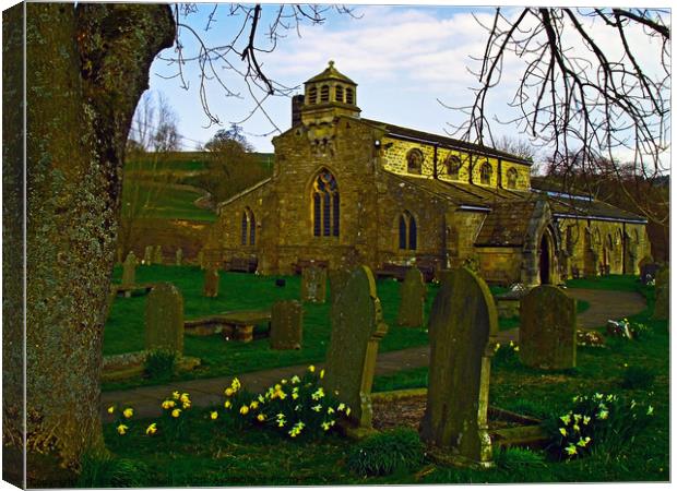 St Michael and All Angels, Linton Canvas Print by Steven Watson