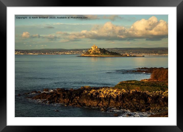 mounts bay cornwall Framed Mounted Print by Kevin Britland