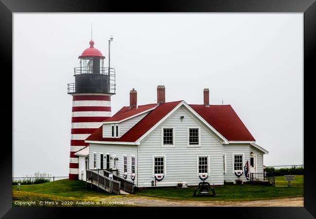 West Quoddy lighthouse Framed Print by Miro V