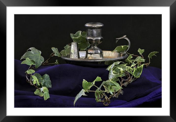 CANDLE HOLDER WITH IVY  Framed Mounted Print by Tony Sharp LRPS CPAGB