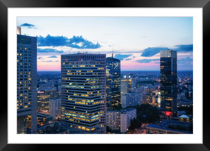Warsaw downtown Framed Mounted Print by Andrei Bortnikau