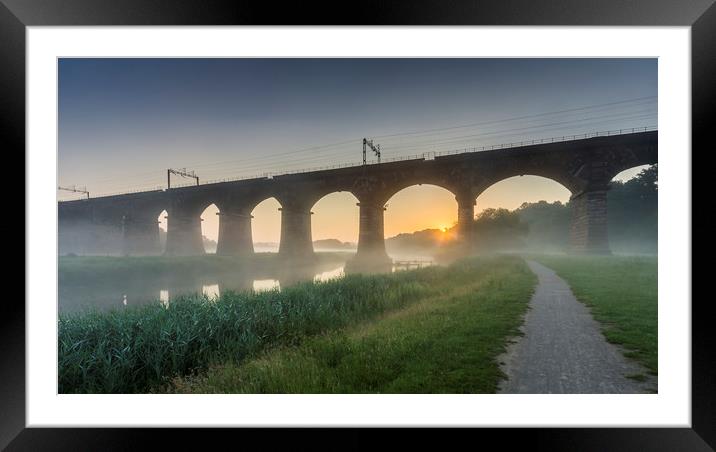 Dutton viaduct sunrise Framed Mounted Print by Lukasz Lukomski