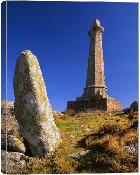 Basset Monument at Carn Brea Canvas Print by Darren Galpin