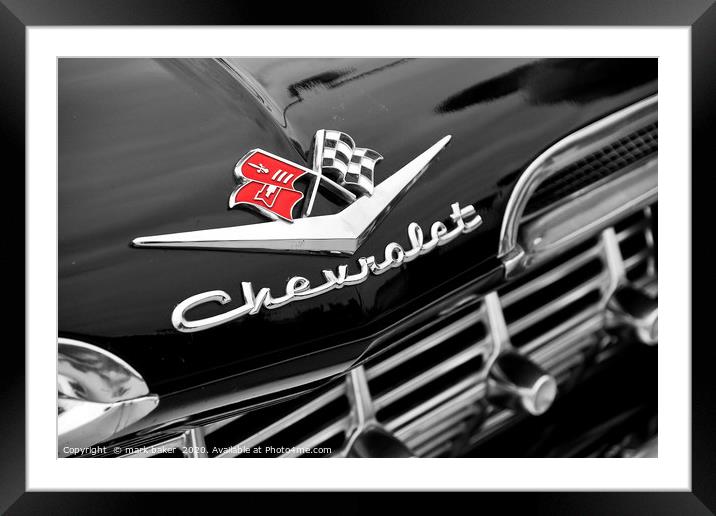 Chevy. Framed Mounted Print by mark baker