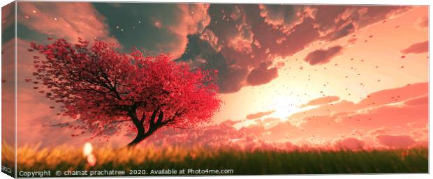 Garden of heaven,Background of sakura tree flower  Canvas Print by chainat prachatree