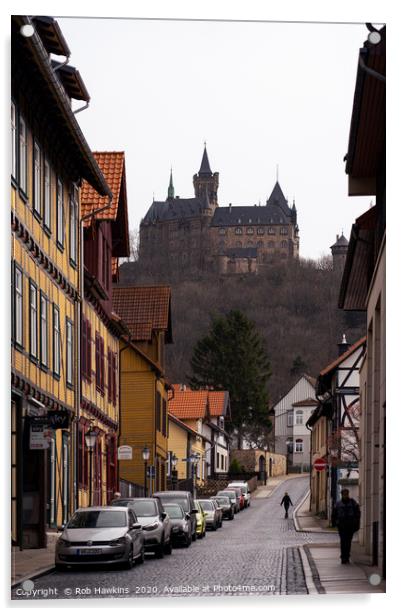 Wernigerode Castle Acrylic by Rob Hawkins