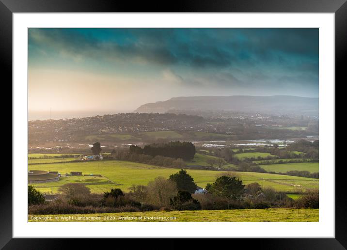 Sandown From Brading Down Framed Mounted Print by Wight Landscapes