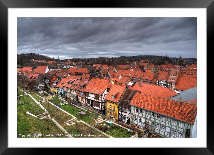 Quedlinburg Rooftops Framed Mounted Print by Rob Hawkins