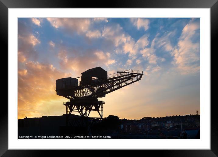 Cowes Hammerhead Crane IOW Framed Mounted Print by Wight Landscapes