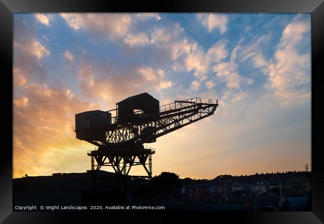 Cowes Hammerhead Crane IOW Framed Print by Wight Landscapes