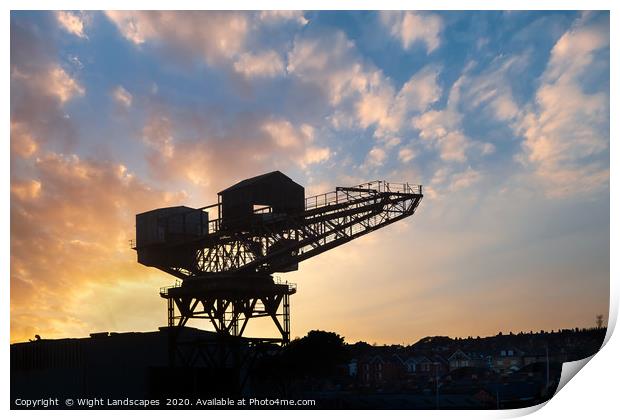 Cowes Hammerhead Crane IOW Print by Wight Landscapes