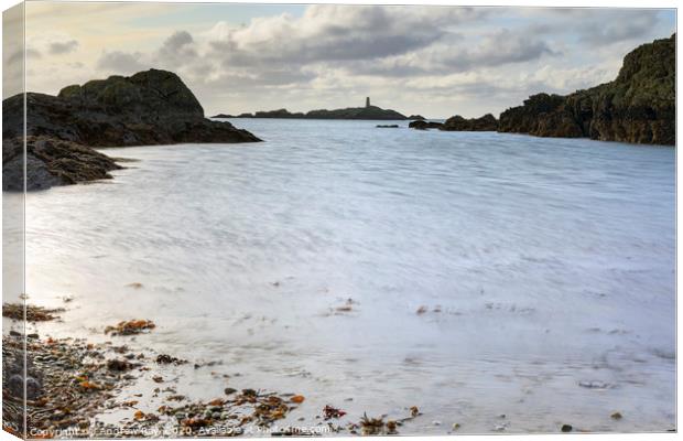High tide at Rhoscolyn Beach Canvas Print by Andrew Ray