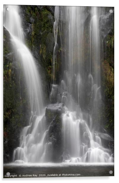 Ceunant Mawr Waterfall Acrylic by Andrew Ray