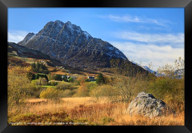 Towards Tryfan Framed Print by Andrew Ray